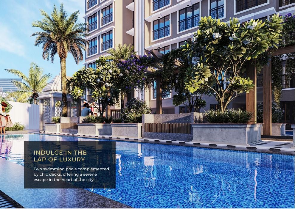 Luxury Swimming Pool with Deck – Devbhoomi – Abode of Mumbai Jogeshwari East